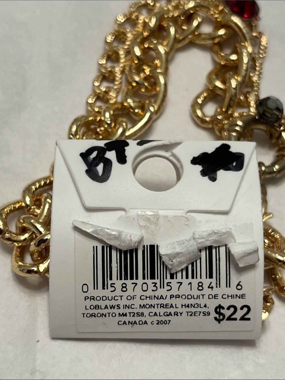😍CLEARANCE - B72 JOE FRESH Goldtone Chain Crystals Bracelet 2-Pack - Picture 7 of 8
